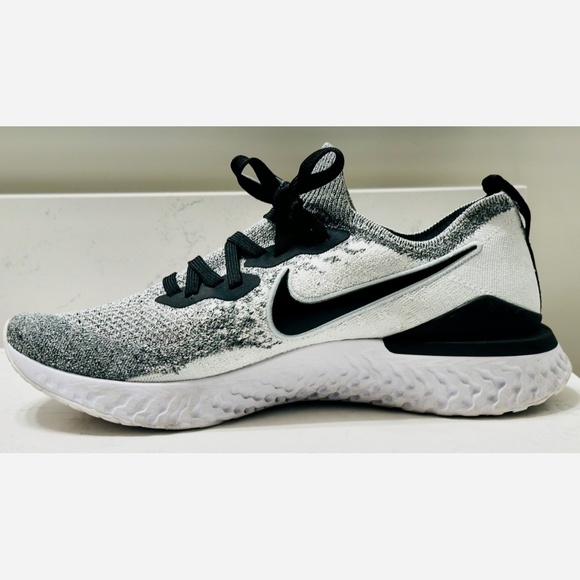 Nike Epic React Flyknit 2 White Pure Platinum Women’s Size 12 - Picture 6 of 8